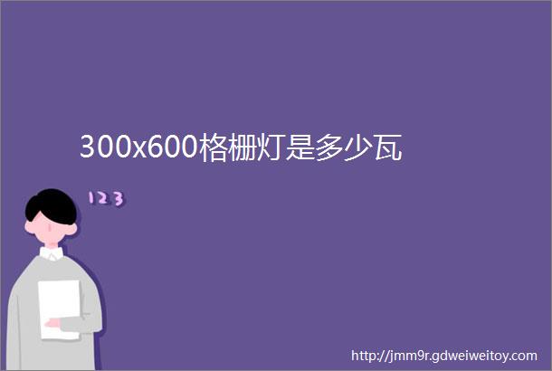 300x600格栅灯是多少瓦